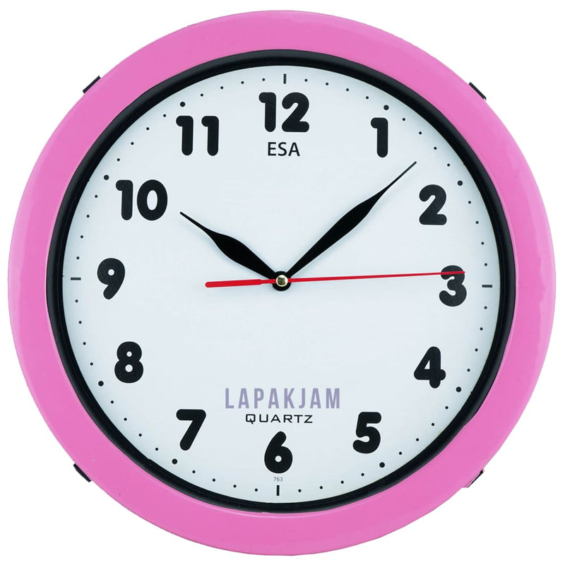 Jam Dinding Analog Custom Esa Pink JD0023ESA848PI
