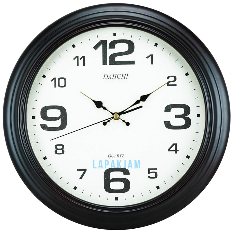 Jam Dinding Analog Polos Minimalis Daiichi Maroon JDDAWD518-1MAR