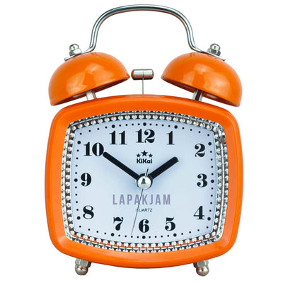 Jam Weker Analog Polos Minimalis Esa Orange WEES837ORA