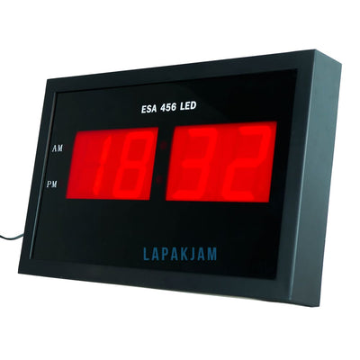 Jam Dinding Digital LED Polos Minimalis Esa Merah JD0325ESA456HI