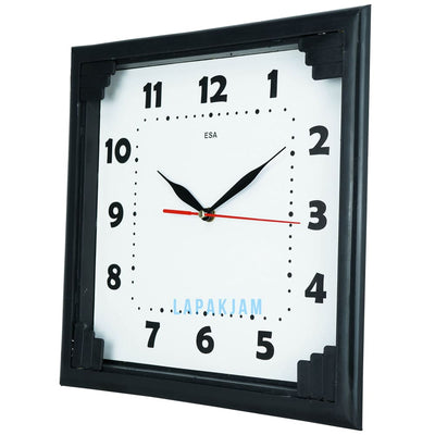 Jam Dinding Analog Polos Minimalis Kaiwa Hitam JDKA93PHIT