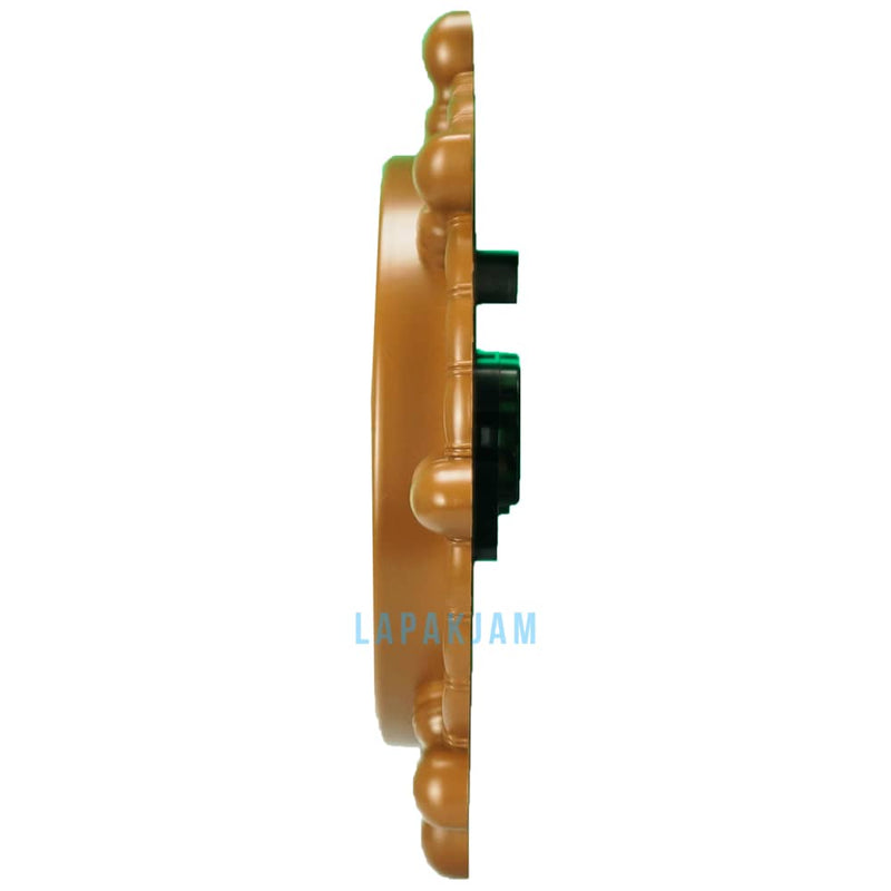 Jam Dinding Analog Nuansa Nakhoda Jangkar Nikko Cokelat JDNIKKNK-35028HCOK