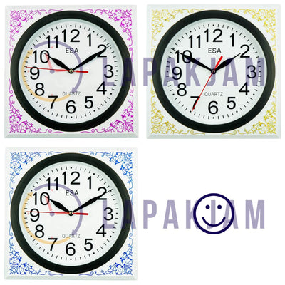 Jam Dinding Analog Polos Minimalis Esa Pink JD33ESAPIKA