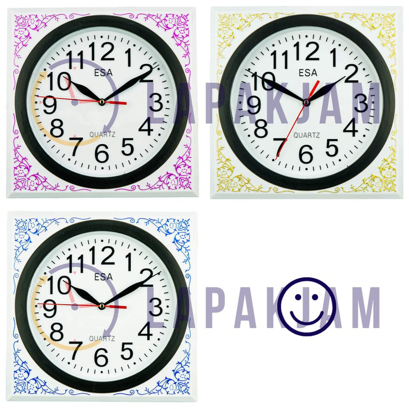 Jam Dinding Analog Polos Minimalis Esa Pink JD33ESAPIKA