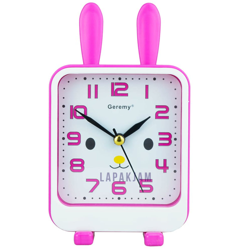 Jam Weker Analog Polos Minimalis Geremy Pink WEGEG1544SPIN