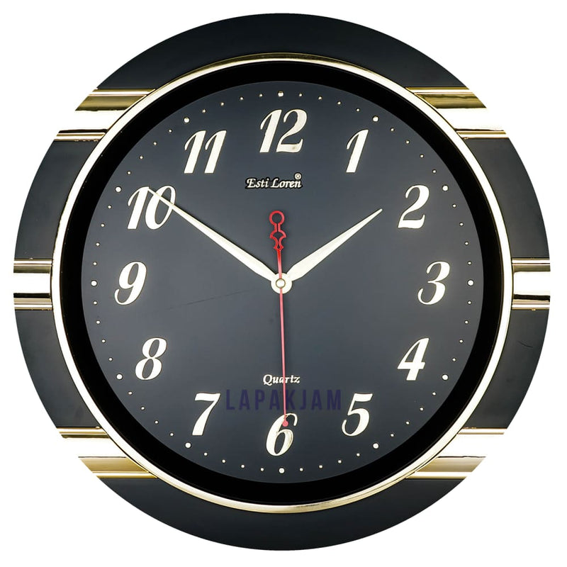 Jam Dinding Analog Polos Minimalis Estiloren Silver JD43S236D-RBGO