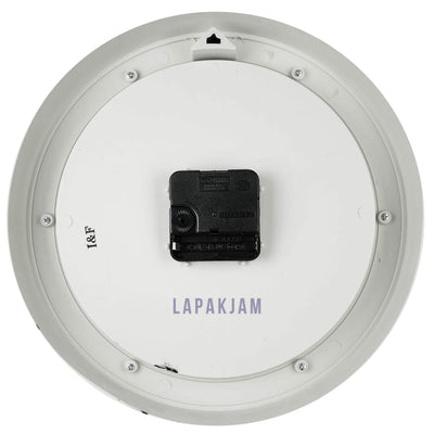 Jam Dinding Analog Polos Minimalis I&F Silver JDI&FIF-8956PSIL