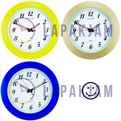 Jam Dinding Analog Polos Minimalis Estiloren Hijau JDTIPTS9DMGE