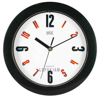 Jam Dinding Analog Polos Minimalis Basic Putih JDBAM252HITPUT