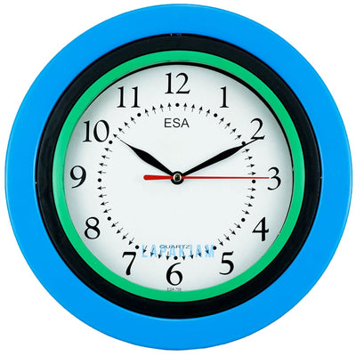 Jam Dinding Analog Polos Minimalis Esa Biru JD0020ESA759BI