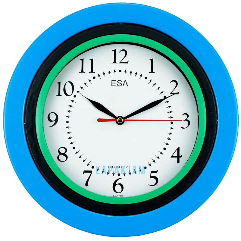 Jam Dinding Analog Polos Minimalis Esa Biru JD0020ESA759BI