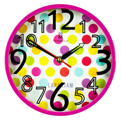 Jam Dinding Analog Polos Minimalis Miracle Pink JDMIRAM26BP01PIN