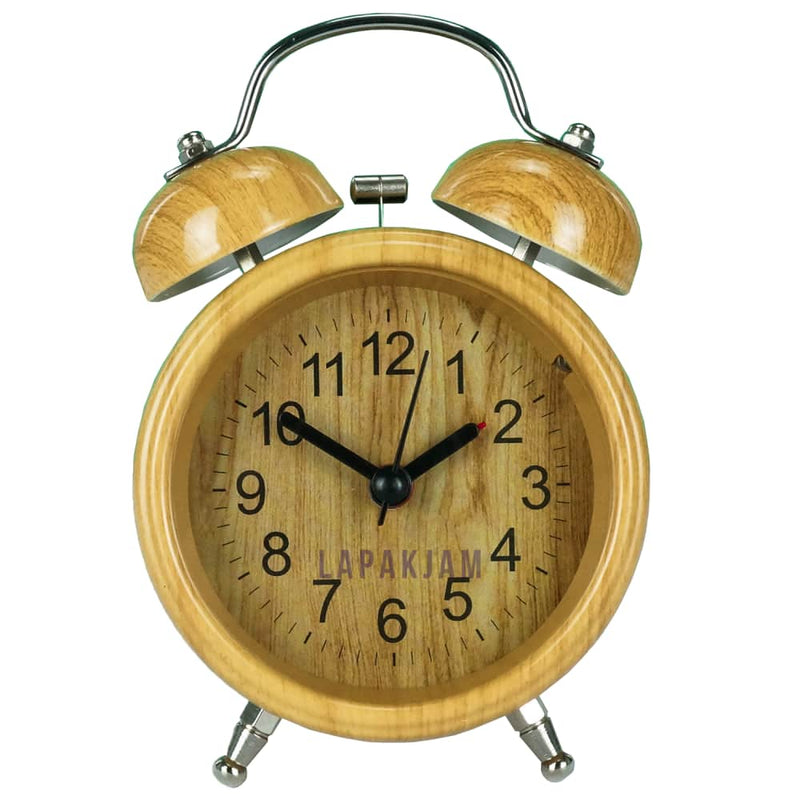 Jam Weker Analog Polos Minimalis Esa Coklat Muda WEESA28322COKMUD