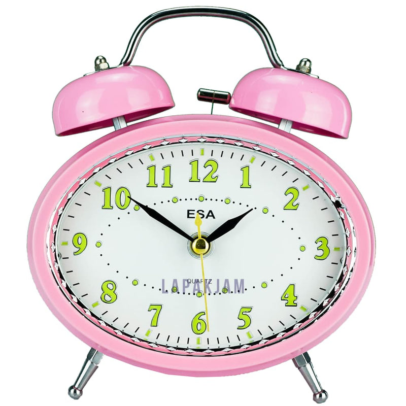 Jam Weker Analog Polos Minimalis Esa Pink WE0070ESA623PI