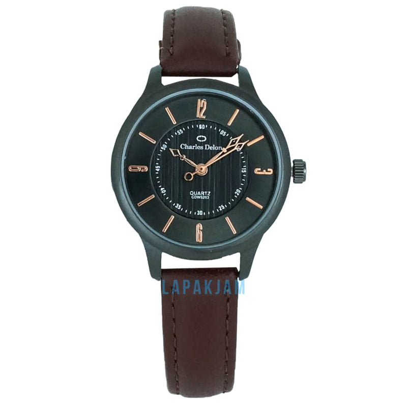 Jam Tangan Analog Formal Charles Delon Coklat Tua JACHARCDW5203KCOKTU