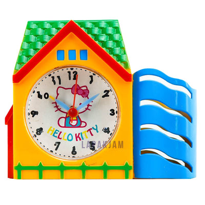 Jam Weker Analog Polos Minimalis Esa Hello Kitty Orange WE25W00-O1