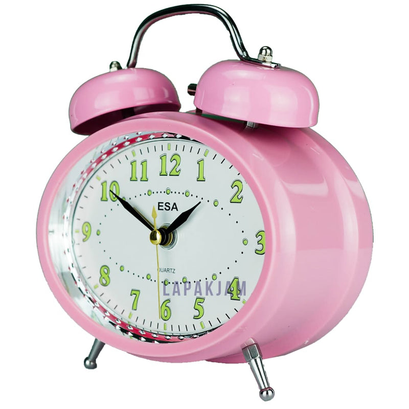 Jam Weker Analog Polos Minimalis Esa Pink WE0070ESA623PI