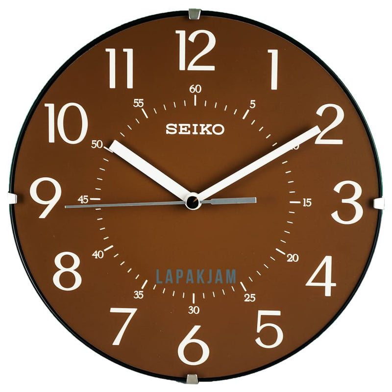 Jam Dinding Analog Polos Minimalis Seiko Cokalat JDSEQX515BBRO
