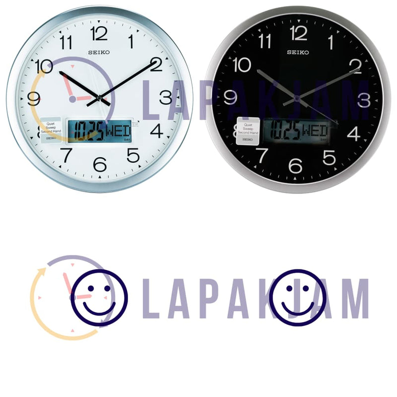 Jam Dinding Double Time Polos Minimalis Seiko Silver JDSEIKQXAL007SSIL