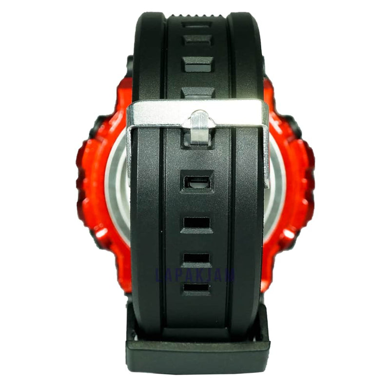 Jam Tangan Digital Sporty QnO Hitam Merah JAQNOD-05DHITMER