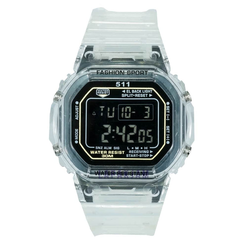 Jam Tangan Digital Sporty 511-KT210 Putih Hitam JA511-KT210DTPUTHIT