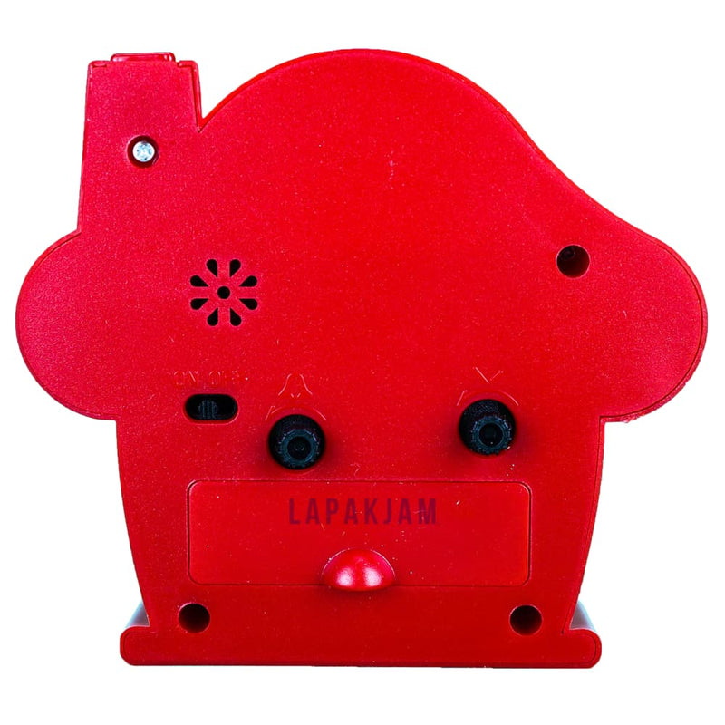 Jam Weker Analog Polos Minimalis Esa Merah WEES110MER