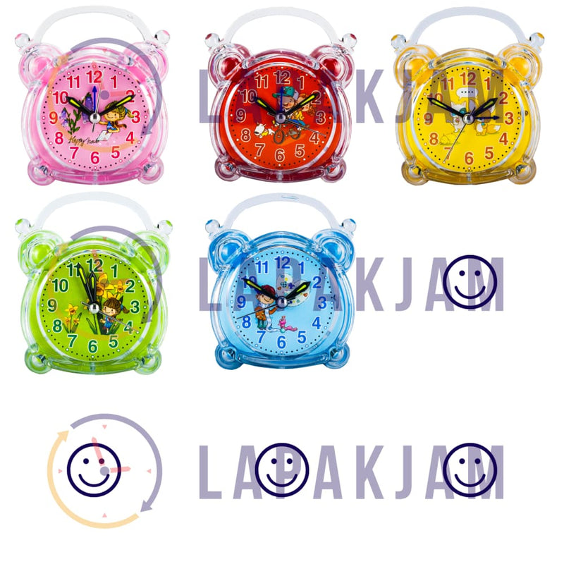 Jam Weker Analog Polos Minimalis Esa Pink WEESA3207PIN