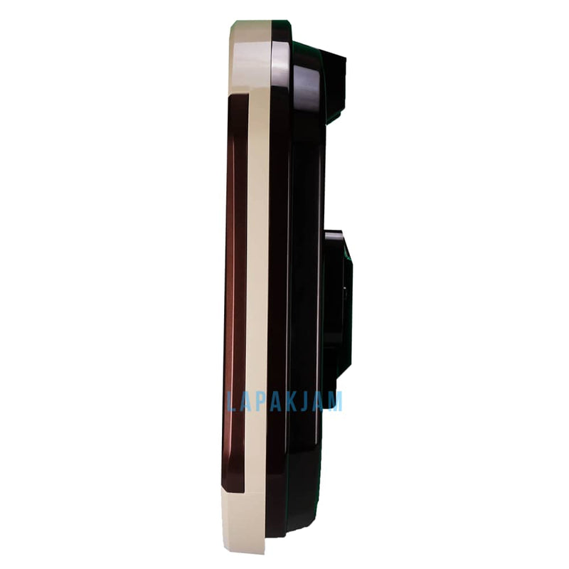 Jam Dinding Analog Polos Minimalis Seiko Coklat Putih JDSEQXM276BCOK