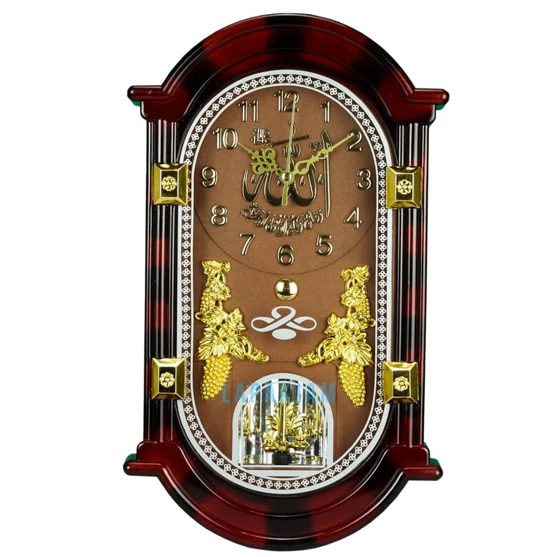Jam Dinding Bell Nuansa Islami Nikko Maroon Ltr Coklat JDNIKKNK-142NIMARCOK