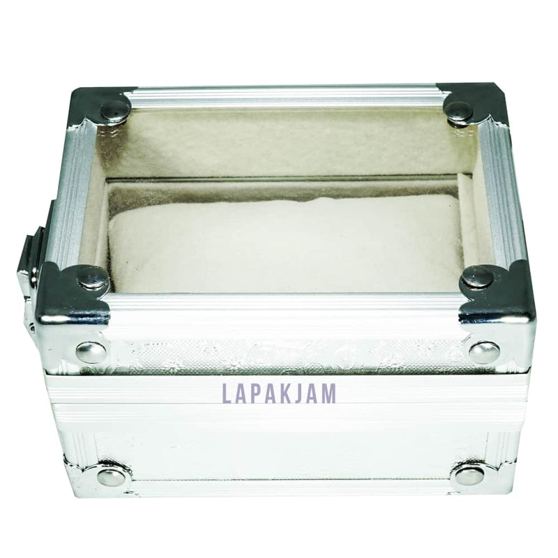 Kotak Jam Tangan Peti Almu K-43 Silver Kecil