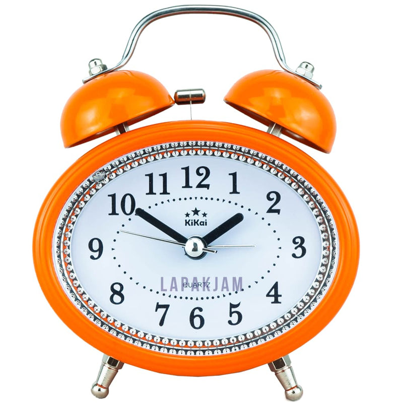 Jam Weker Analog Polos Minimalis Esa Orange WEES833BORA