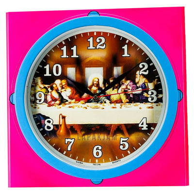 Jam Dinding Analog Nuansa Nasrani Esa Pink JD7007NASIN