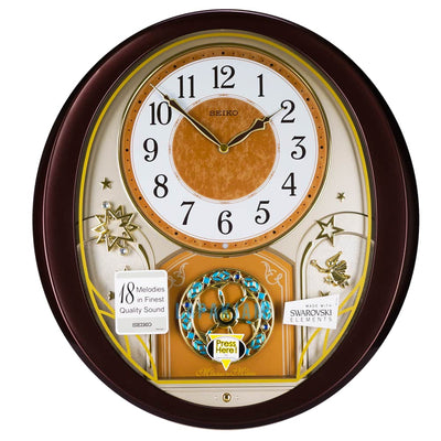 Jam Dinding Analog Polos Minimalis Seiko Coklat JDSEQXM357BCOK