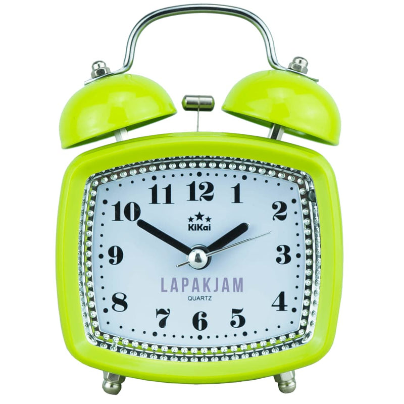 Jam Weker Analog Polos Minimalis Esa Hijau WEES837HIJ