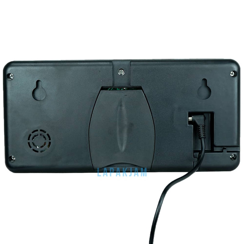 Jam Dinding Digital LED Polos Minimalis Esa Hijau JDES00HITHIJ
