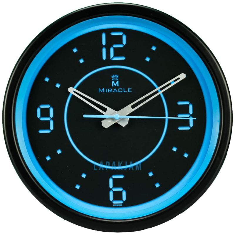 Jam Dinding Analog Polos Minimalis Miracle Hitam JDMIRAM28WR063BIRHIT