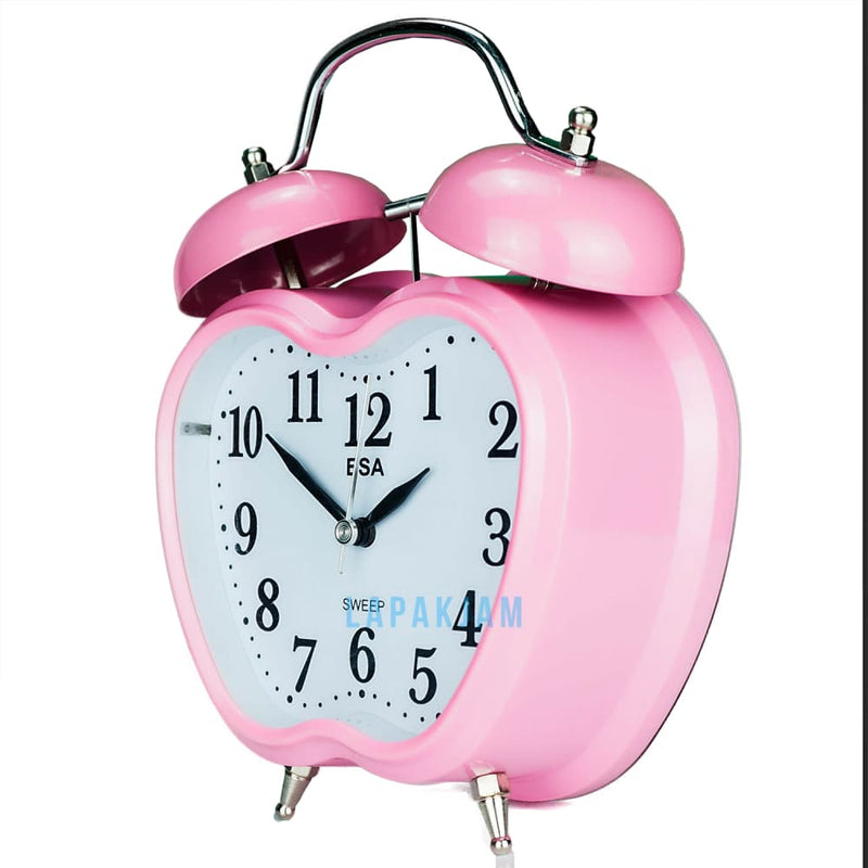 Jam Weker Analog Polos Minimalis Esa Pink WEES848PIN