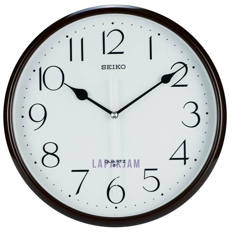 Jam Dinding Analog Polos Minimalis Seiko Coklat JDSEQXA651BCOK