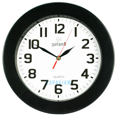 Jam Dinding Analog Polos Minimalis Alari Hitam JDALAR2830PHIT