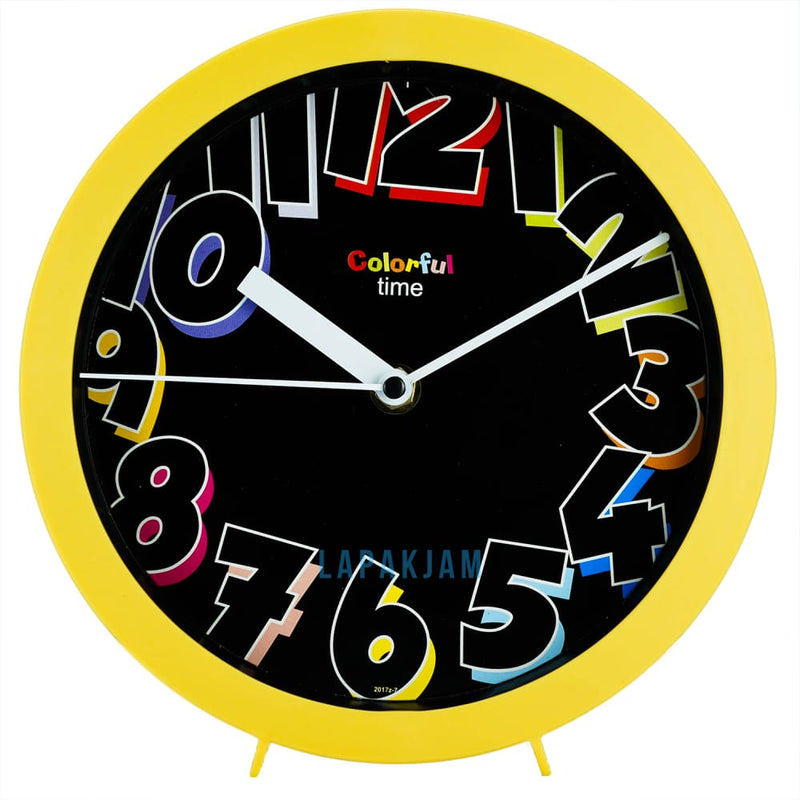 Jam Dinding Analog Polos Minimalis Ontime Kuning JDON2017-T7KUN