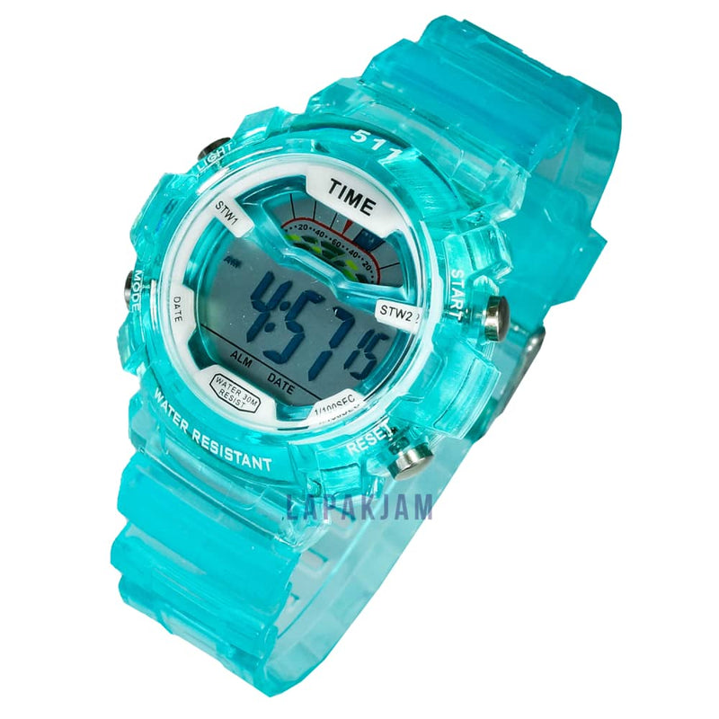 Jam Tangan Digital Sporty 511-B3K Hijau JA511B3KDKTHIJ
