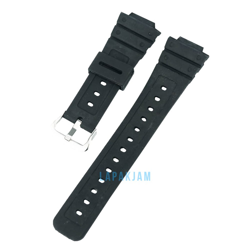 Tali Jam Tangan Karet Polos Fashion Tidak ada Merk Hitam TA0015KRT33HIT