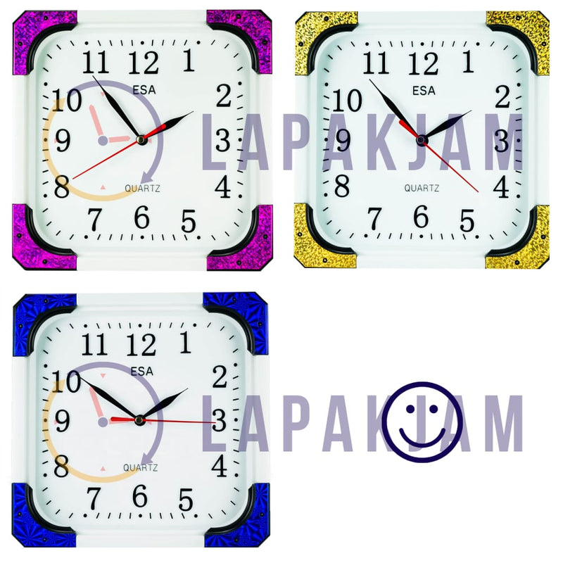 Jam Dinding Analog Polos Minimalis Esa Pink JD028ESA212PIN