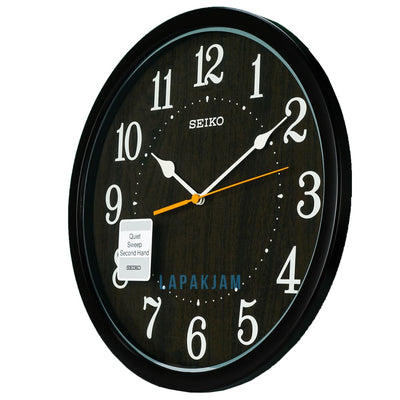 Jam Dinding Analog Polos Minimalis Seiko Coklat JDSEIKQXA718BCOK