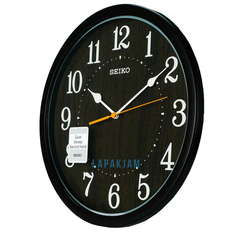 Jam Dinding Analog Polos Minimalis Seiko Coklat JDSEIKQXA718BCOK