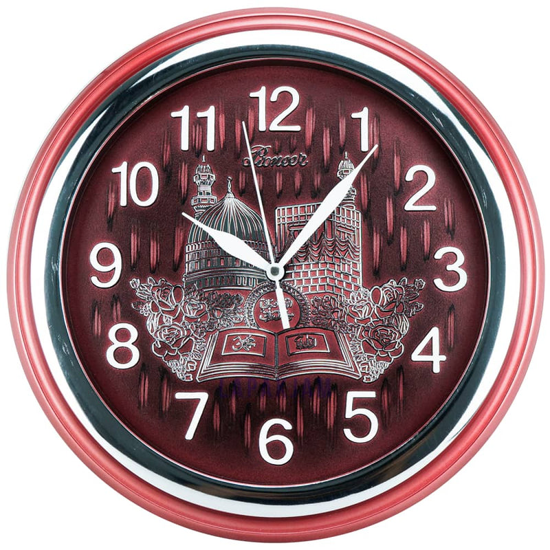 Jam Dinding Analog Kaligrafi Pioneer Maroon JDPIHS2073MAR