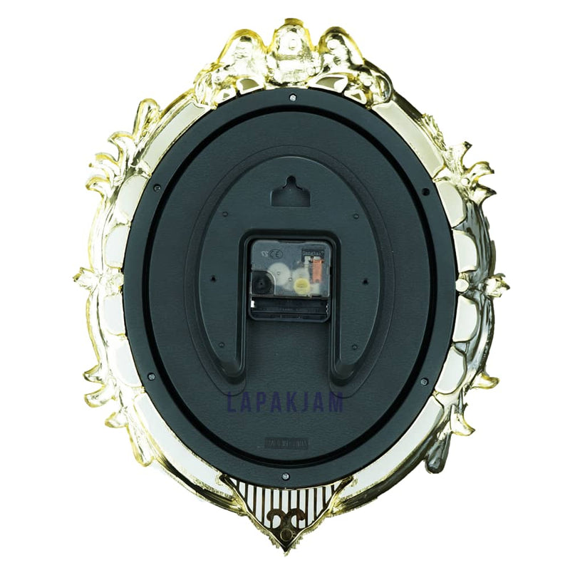 Jam Dinding Analog Polos Minimalis Esa Gold JD00ESA-617OL