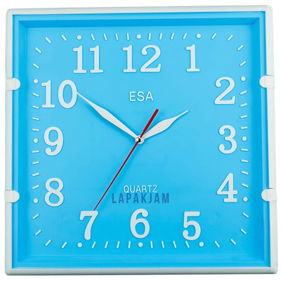 Jam Dinding Analog Polos Minimalis Esa Biru JD045ESA939BIR
