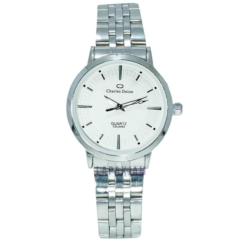 Jam Tangan Analog Formal Charles Delon Silver JACHARWCCDL0403RPBSIL