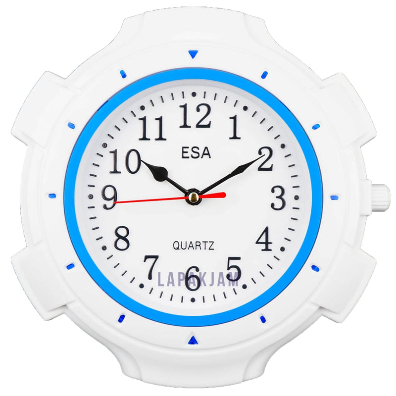 Jam Dinding Analog Custom Esa Biru JD0025ESA199BI